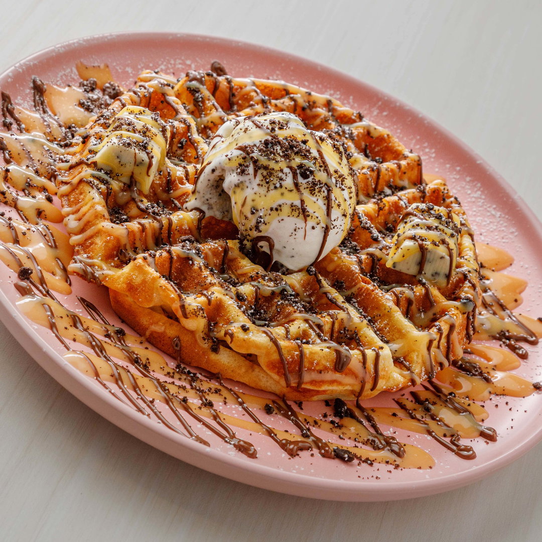 Half waffle 50/50 split