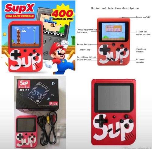 Sup x game with remote 400 in 1 rechargeable with box_1