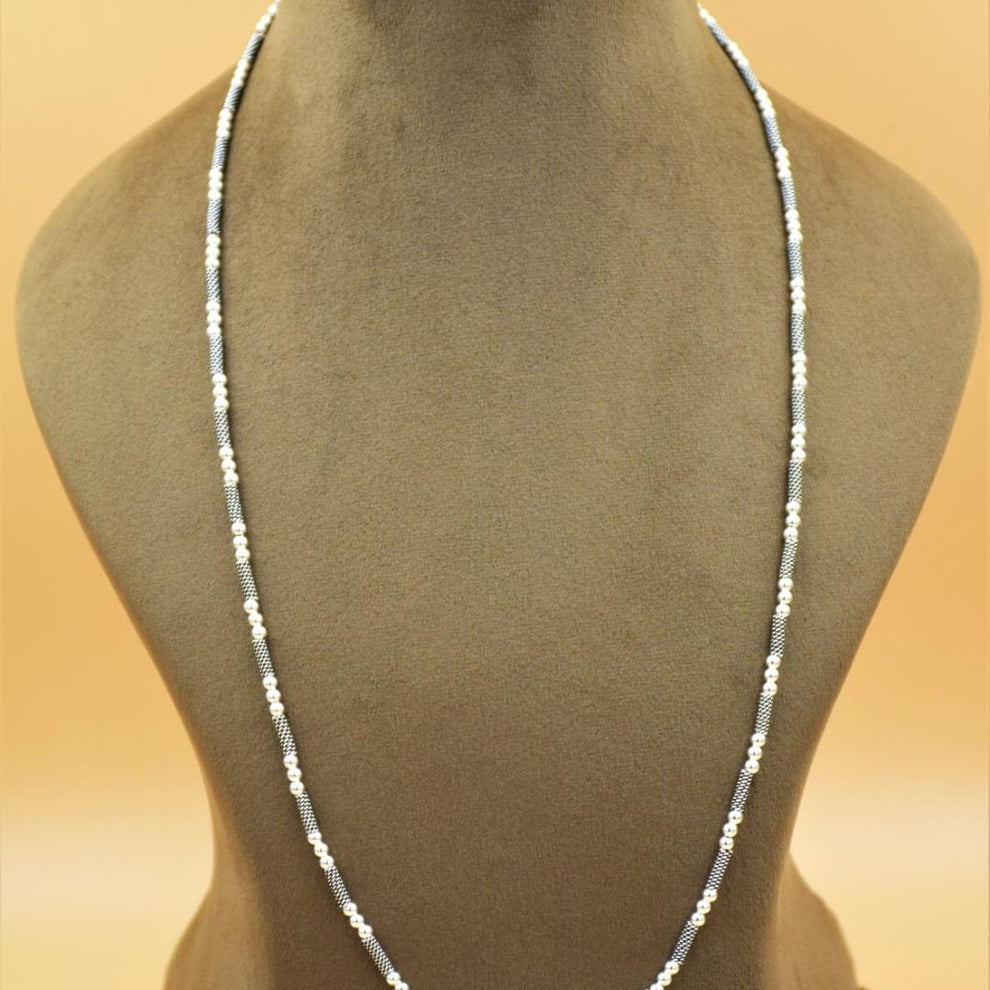 Silver ethereal elegance neck chain for women_0
