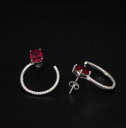 Silver serenity drops earrings for women