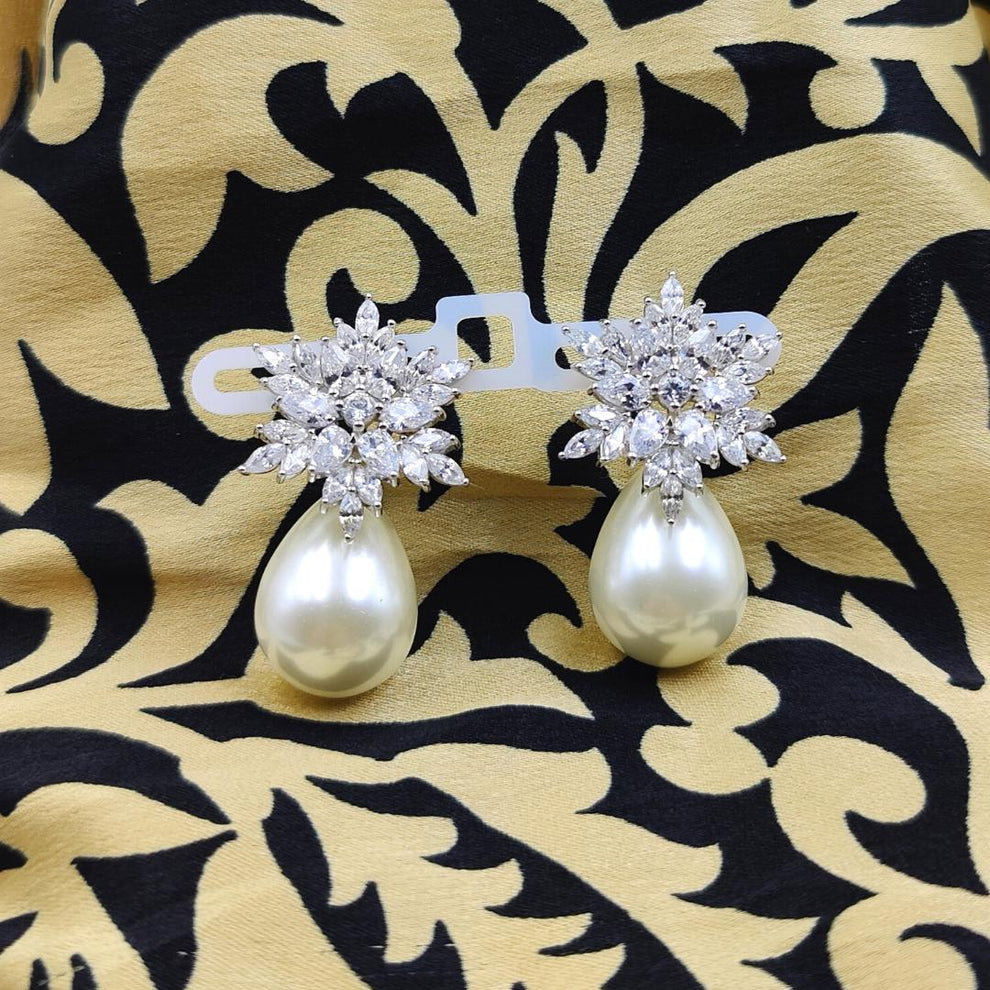 Silver aurora borealis earrings for women