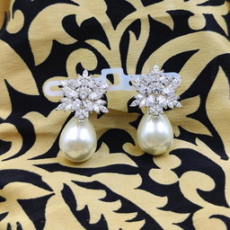 Silver aurora borealis earrings for women
