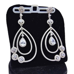 Silver Hestia's hearth drops earrings for women