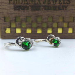 Silver Pearl perfection toe rings for women