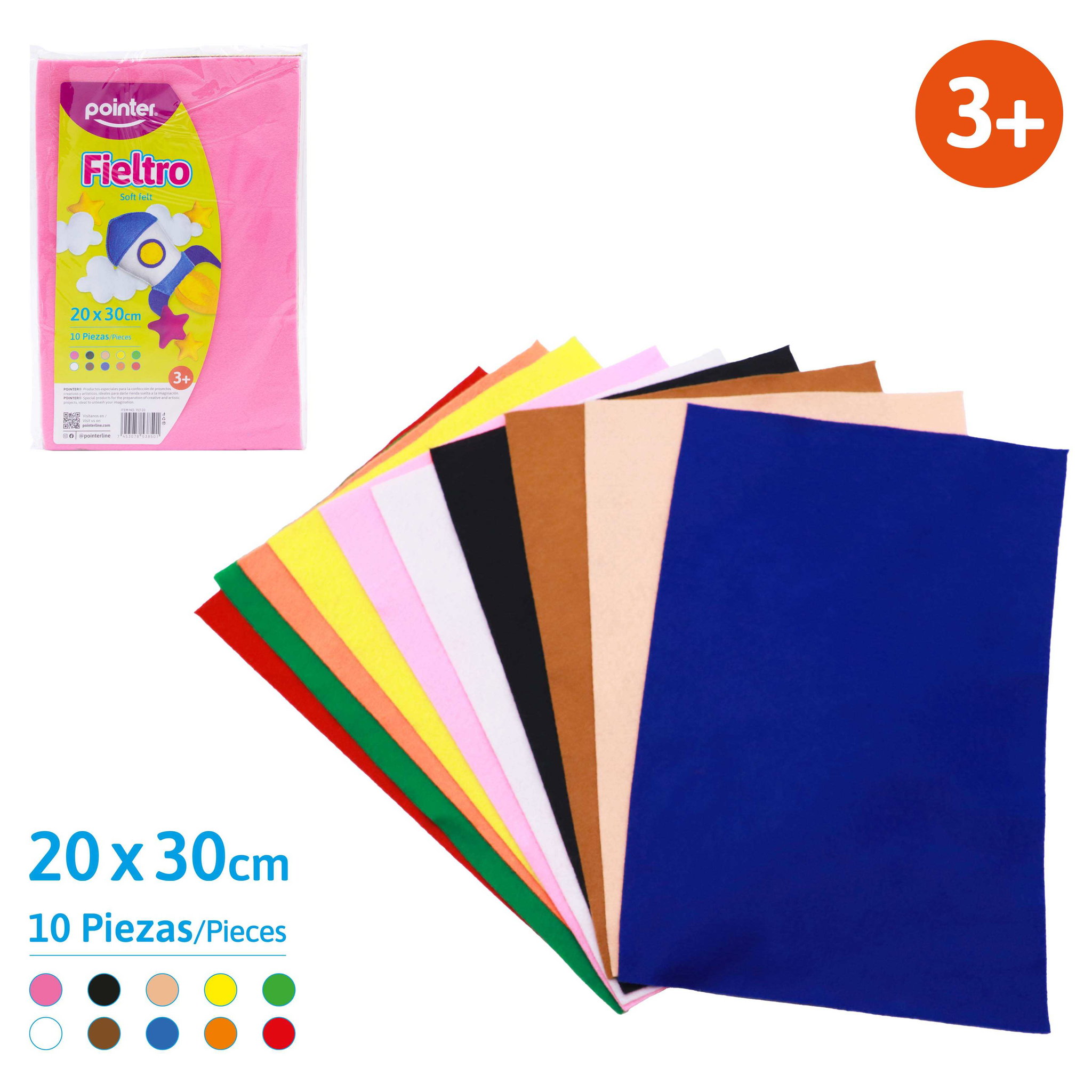Fieltro 20*30cm Sets 10 Colores_0
