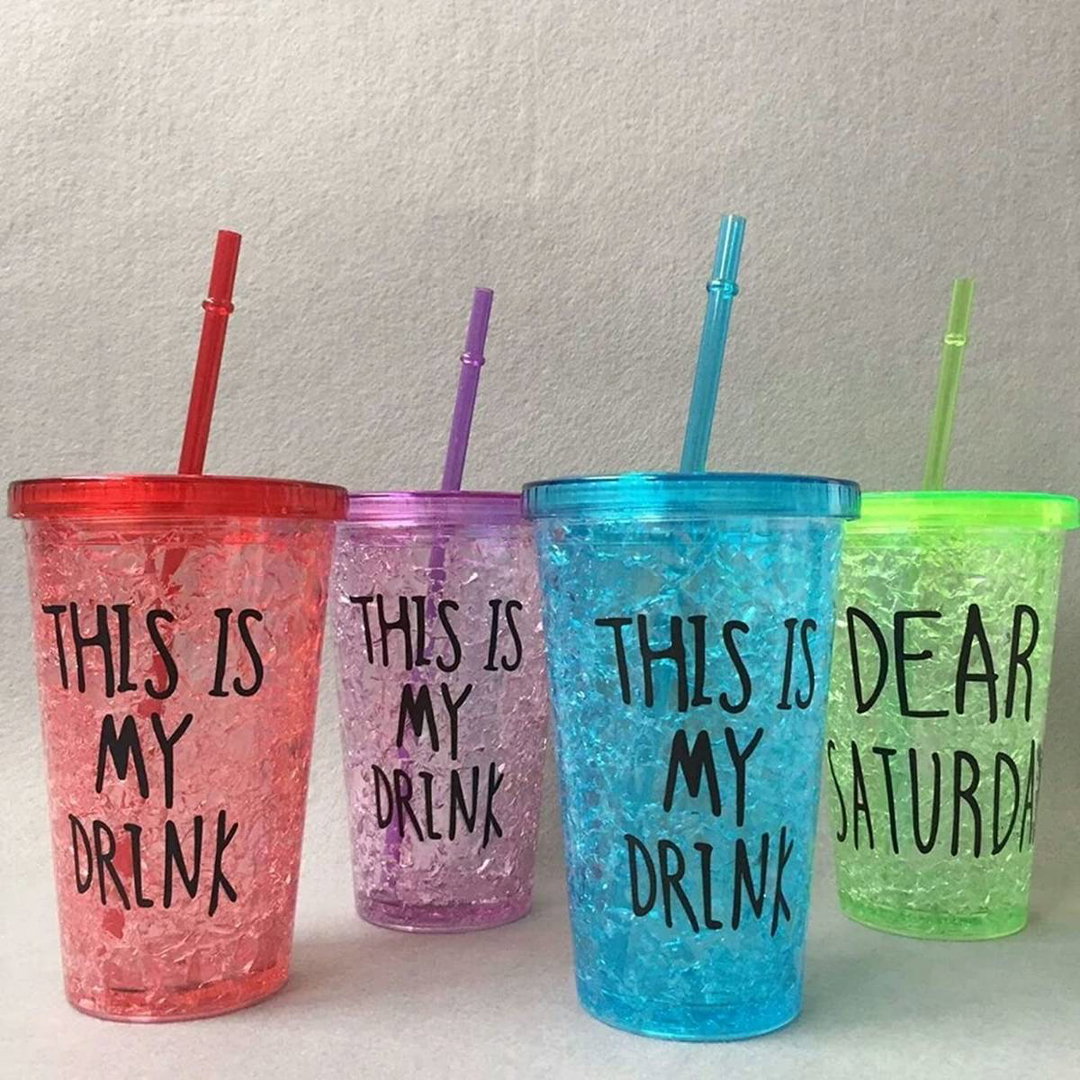 Gel sipper with Straw Big Size with Box Multicolour
