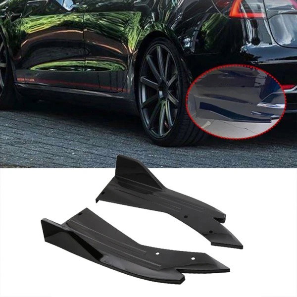 2pcs Auto Rear Bumper Diffuser Universal Car Side Fender Skirt Lip Splitter Canard Protector