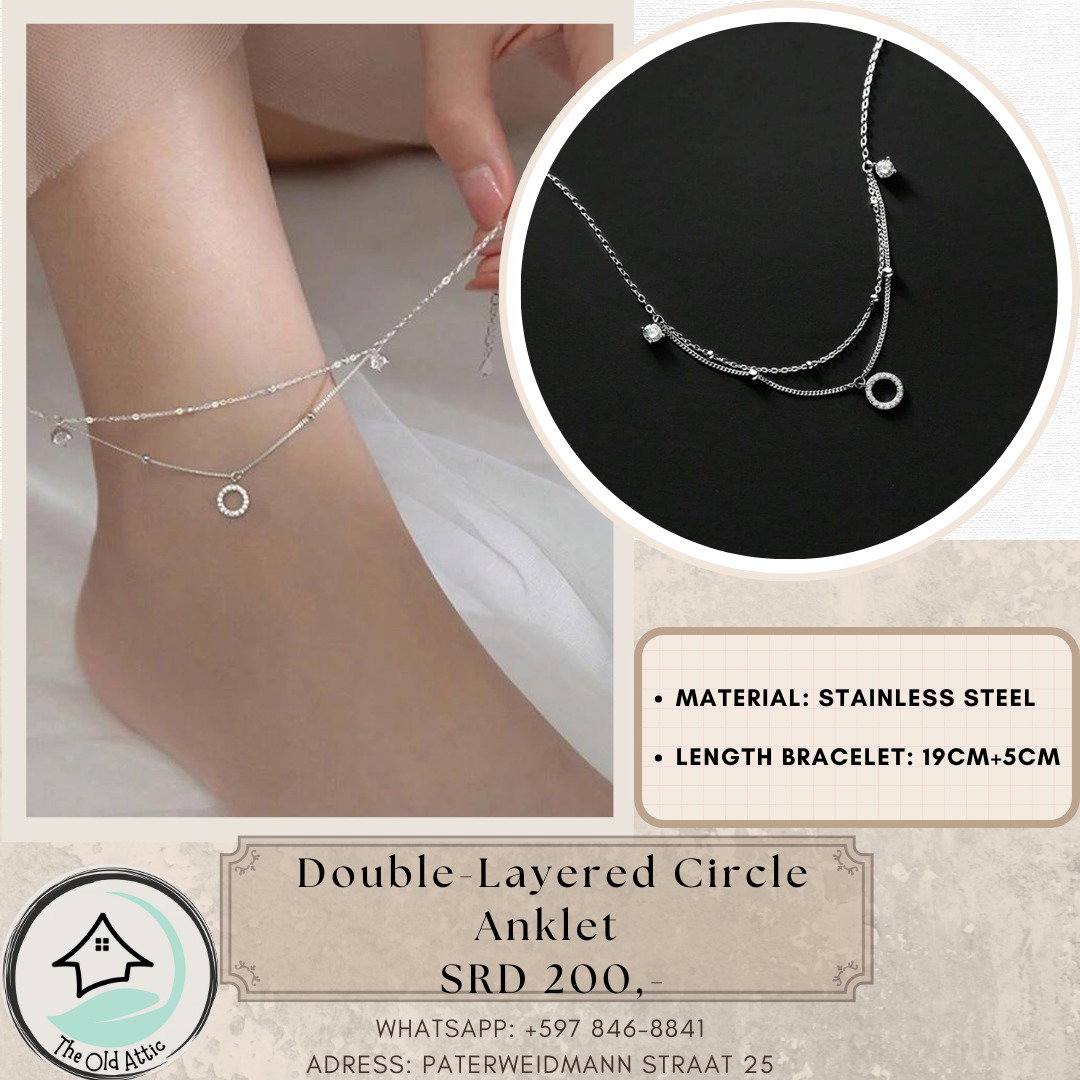 Double Layered Circle Anklet 