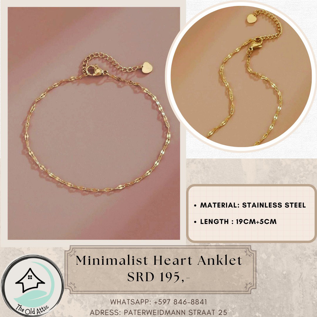 Minimalist Heart Anklet _0