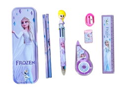 Mix Characters Stationery Gift Pack With Geometry, Correction Tape, 6in1 Pen, 2 Pencil , Scale, Sharpener, Eraser 👆🏻