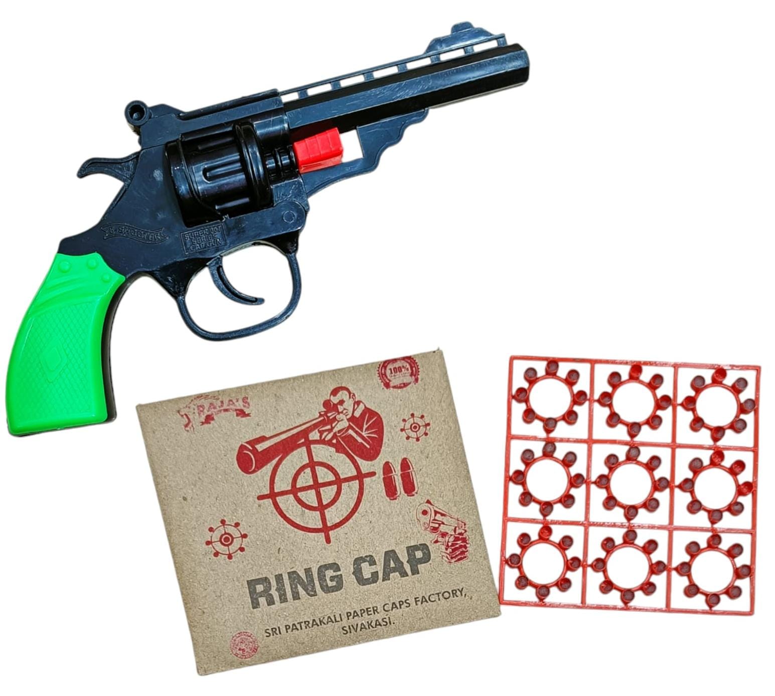Ring Cap 6 Rounder Gun With Refills (1 Gun + 9 Refill) 🔫_0