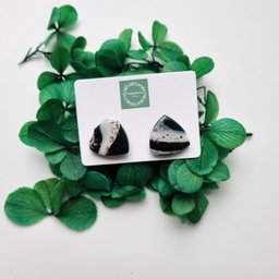 Black & White Marble Stud