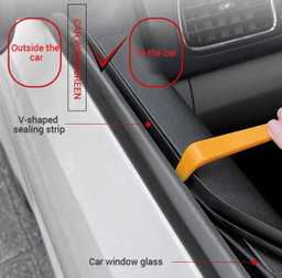 4meters Universal car door weatherstrip 
