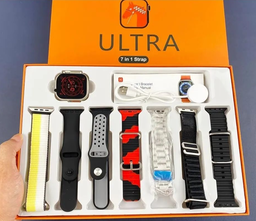 Ultra Smart Watch With 7 Straps & Wireless Charger