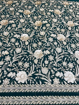 Anant Ambani Inspired Fox Georgette Heavy sequence + Zarri embroidery work fabric 