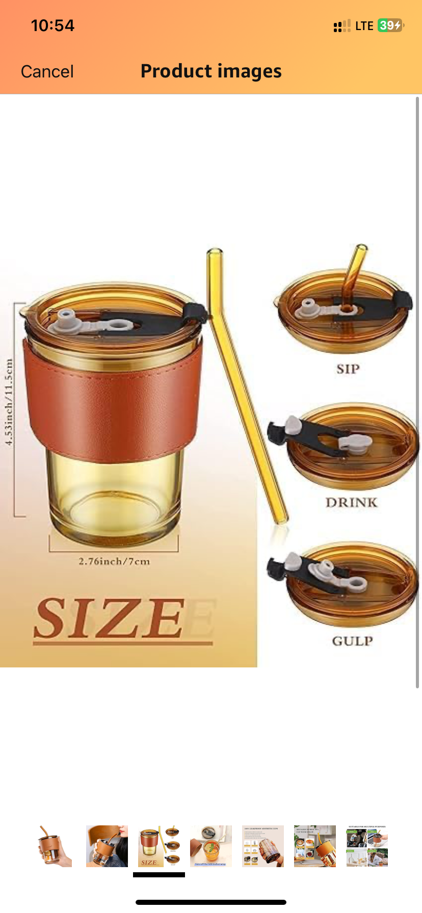Travelling glass