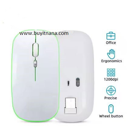 WIRELESS MOUSE ( G—132—M ) black and white _0