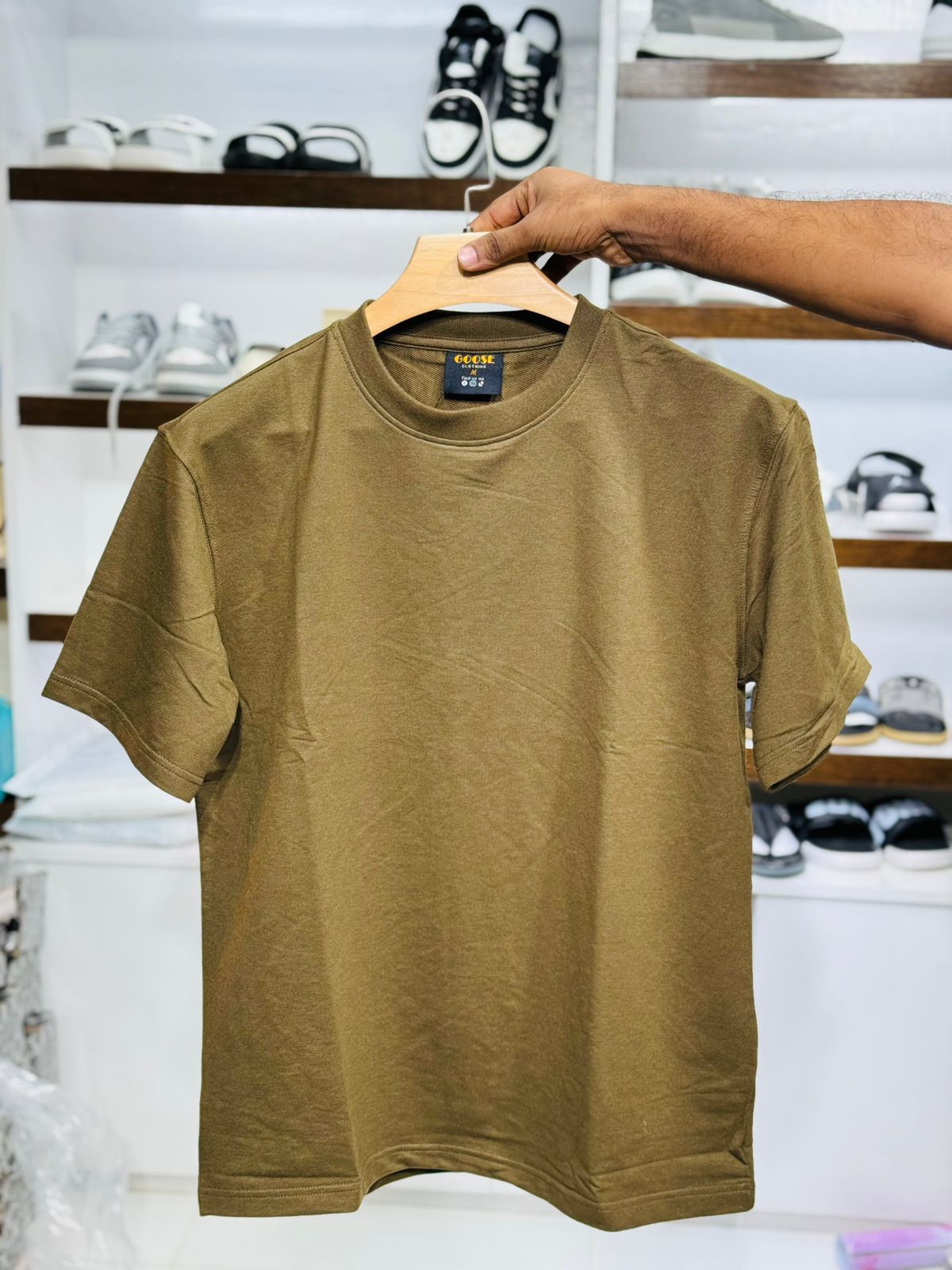 Sloid Drop shoulder T shirt _0