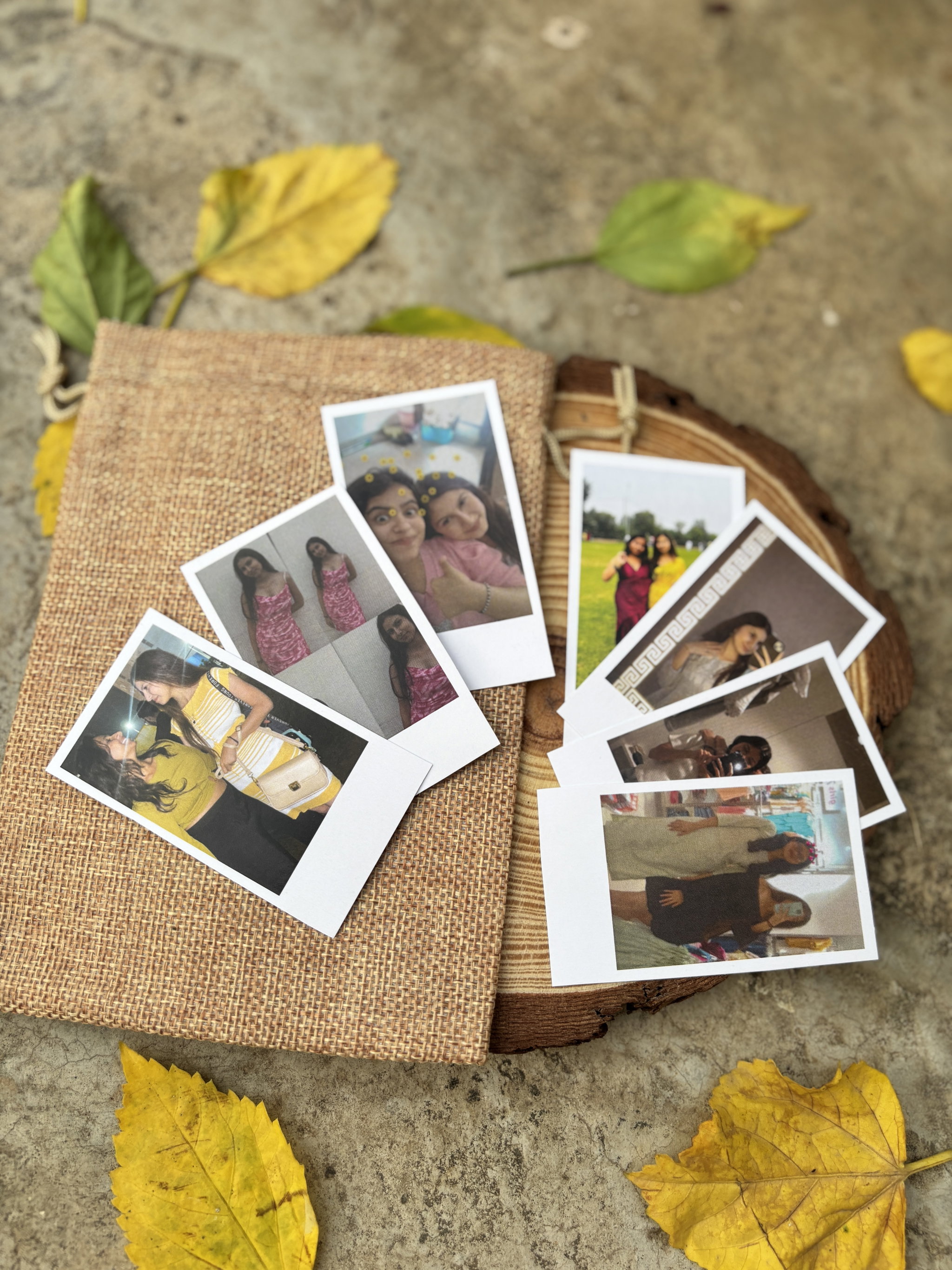 30 Rectangles Polaroids with jute Bag_0