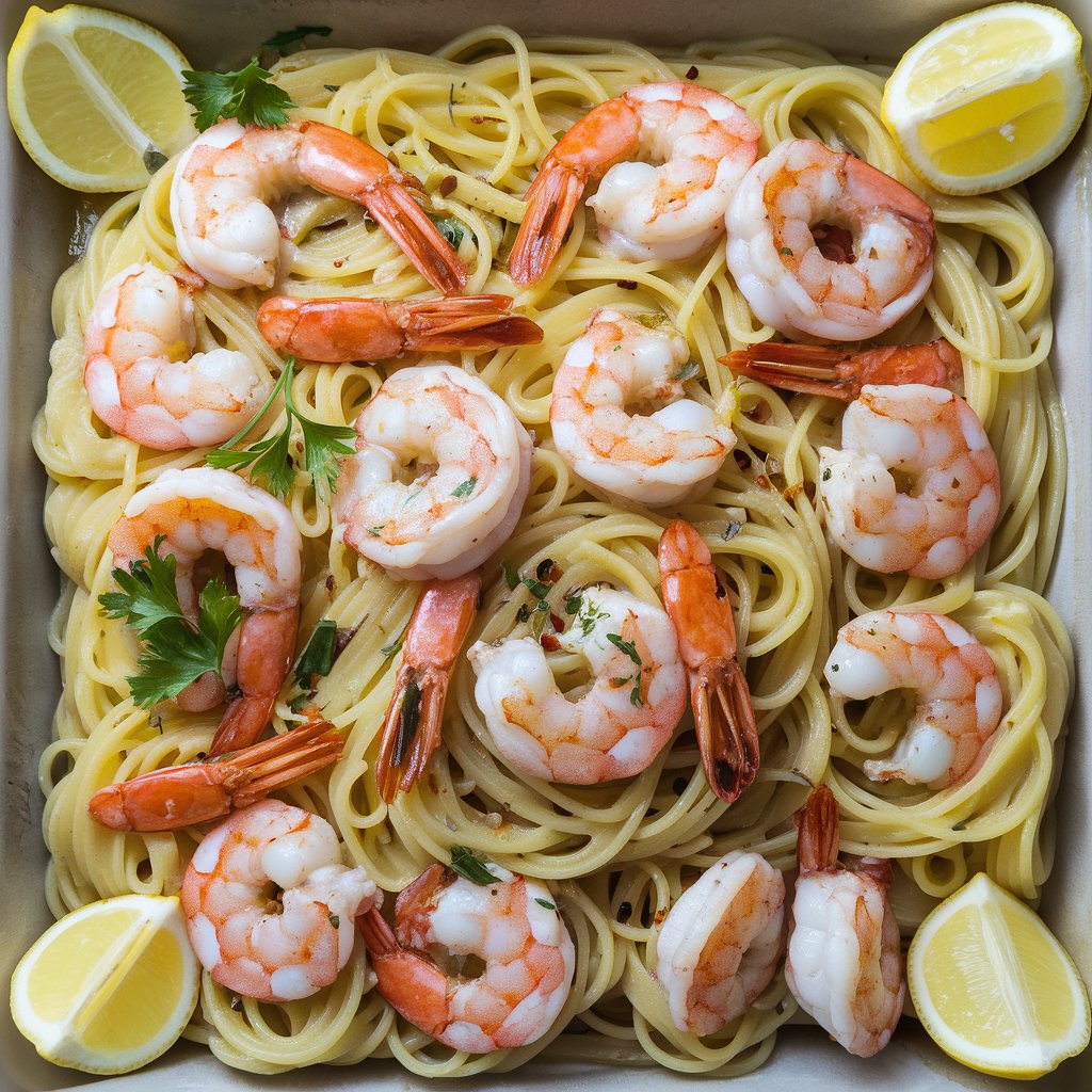 Prawn Aglio Olio Pasta (10 Pax)