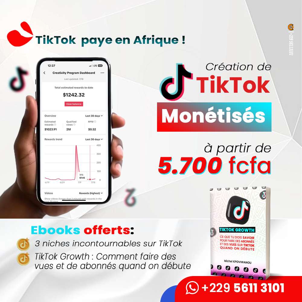 Création de compte TikTok monétisable ✅