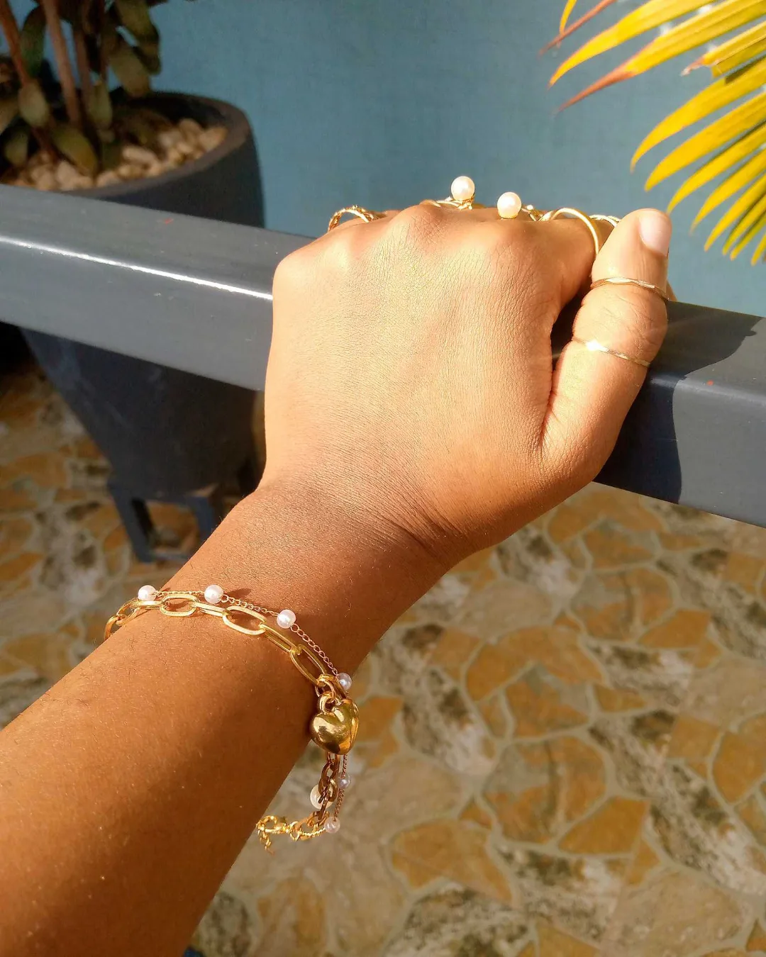 Double layer bracelet