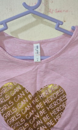 Moose girl pink shirt for kids