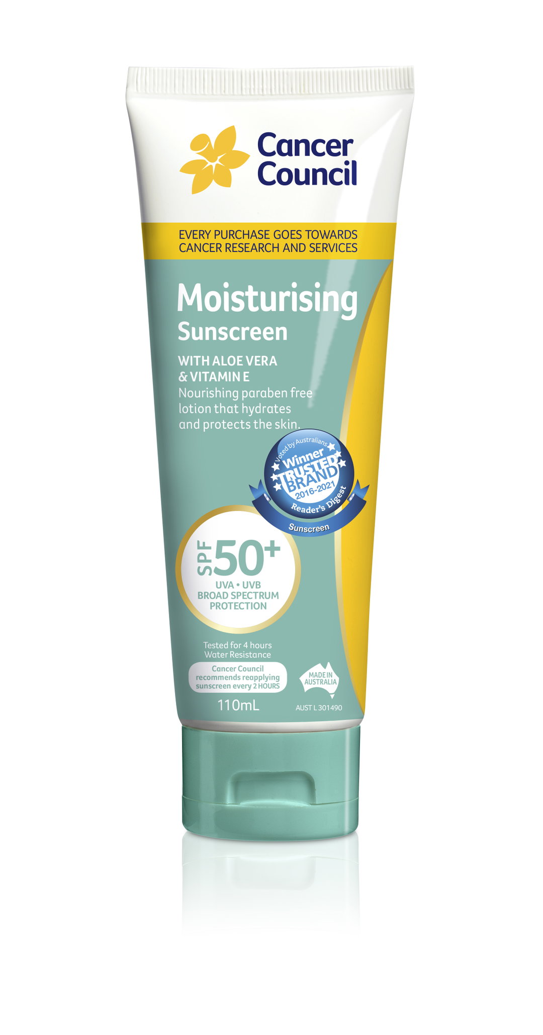 CANCER COUNCIL Moisturising Sunscreen 50+ 110ML