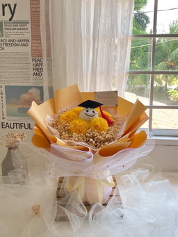 ( GP013) Graduation Ping Pong Soap Flower Bouquet 