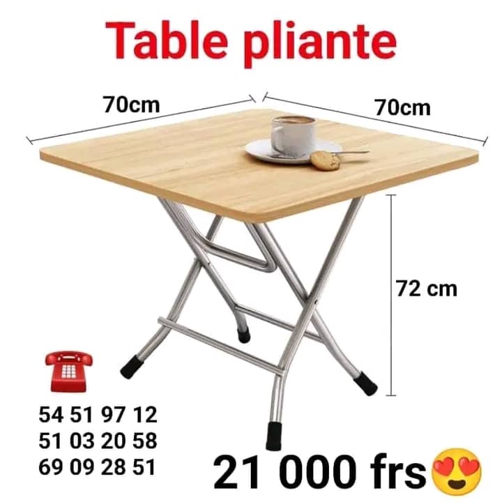 Table pliable