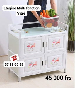 Étagère multifonction vitrée