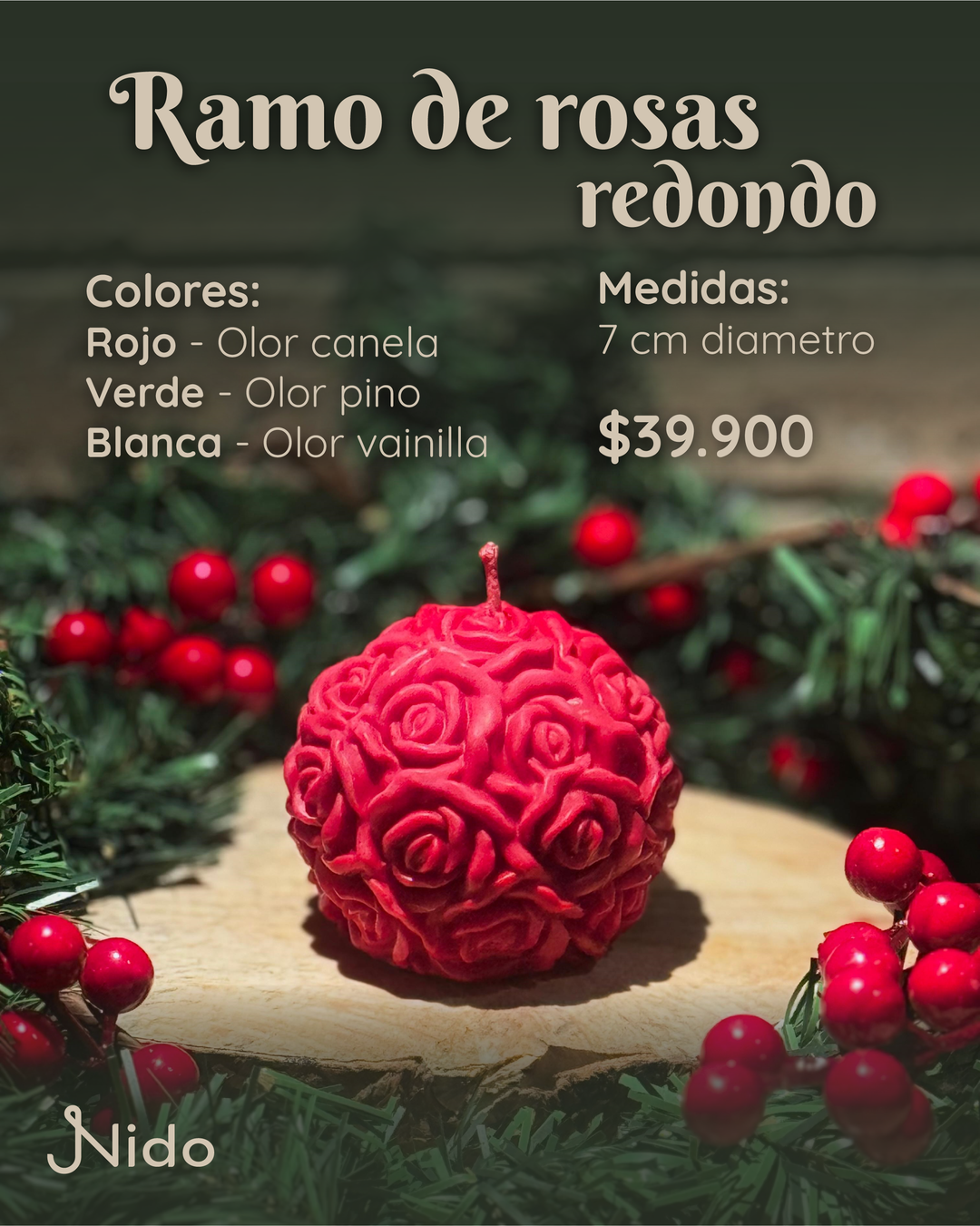 Ramo de rosas redondo