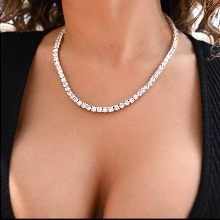 Real VVS 10K 14K 18K Tennis Chain (Women)