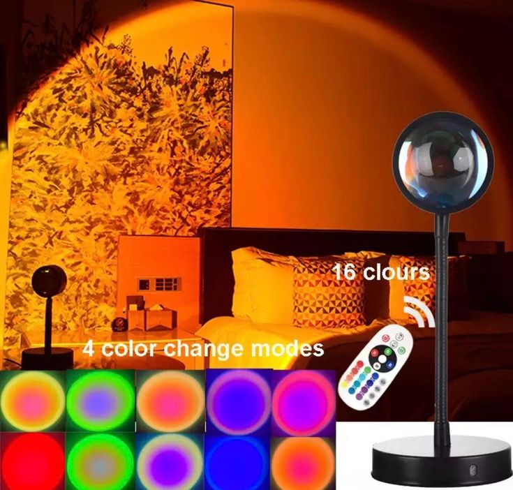 sunset lamp multicolor avec trepied 
