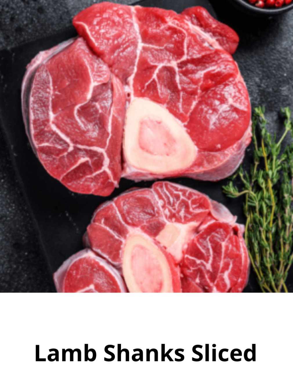 Lamb Shanks Sliced