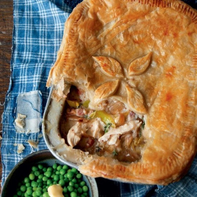 Chicken, bacon and leek pie 350g