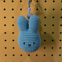 Handmade Miffy Keychain | Premium PP Cotton & Shewave Beads | 100% Cotton Yarn | Densons Lifestyle