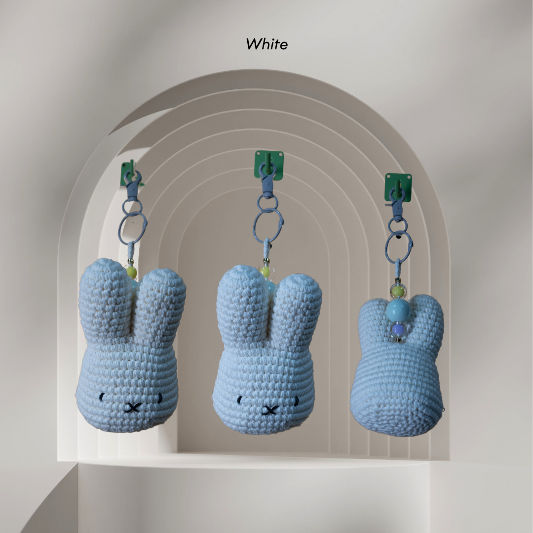 Handmade Miffy Keychain | Premium PP Cotton & Shewave Beads | 100% Cotton Yarn | Densons Lifestyle_10