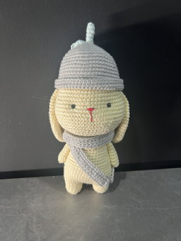 Peach & Lemon Bunny | Handmade Crochet Bunny | 100% Premium Cotton Yarn