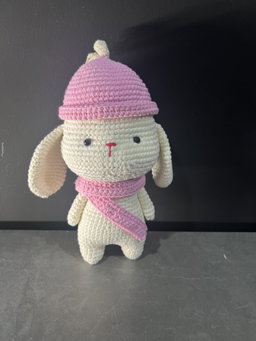 Peach & Lemon Bunny | Handmade Crochet Bunny | 100% Premium Cotton Yarn