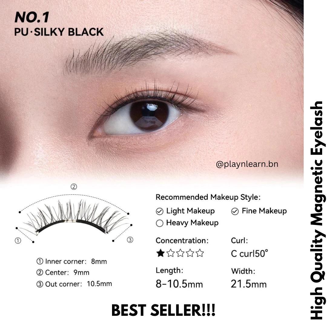 SILKY BLACK MAGNETIC EYELASHES _0