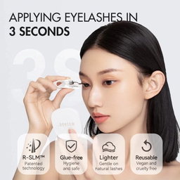 SILKY BLACK MAGNETIC EYELASHES 
