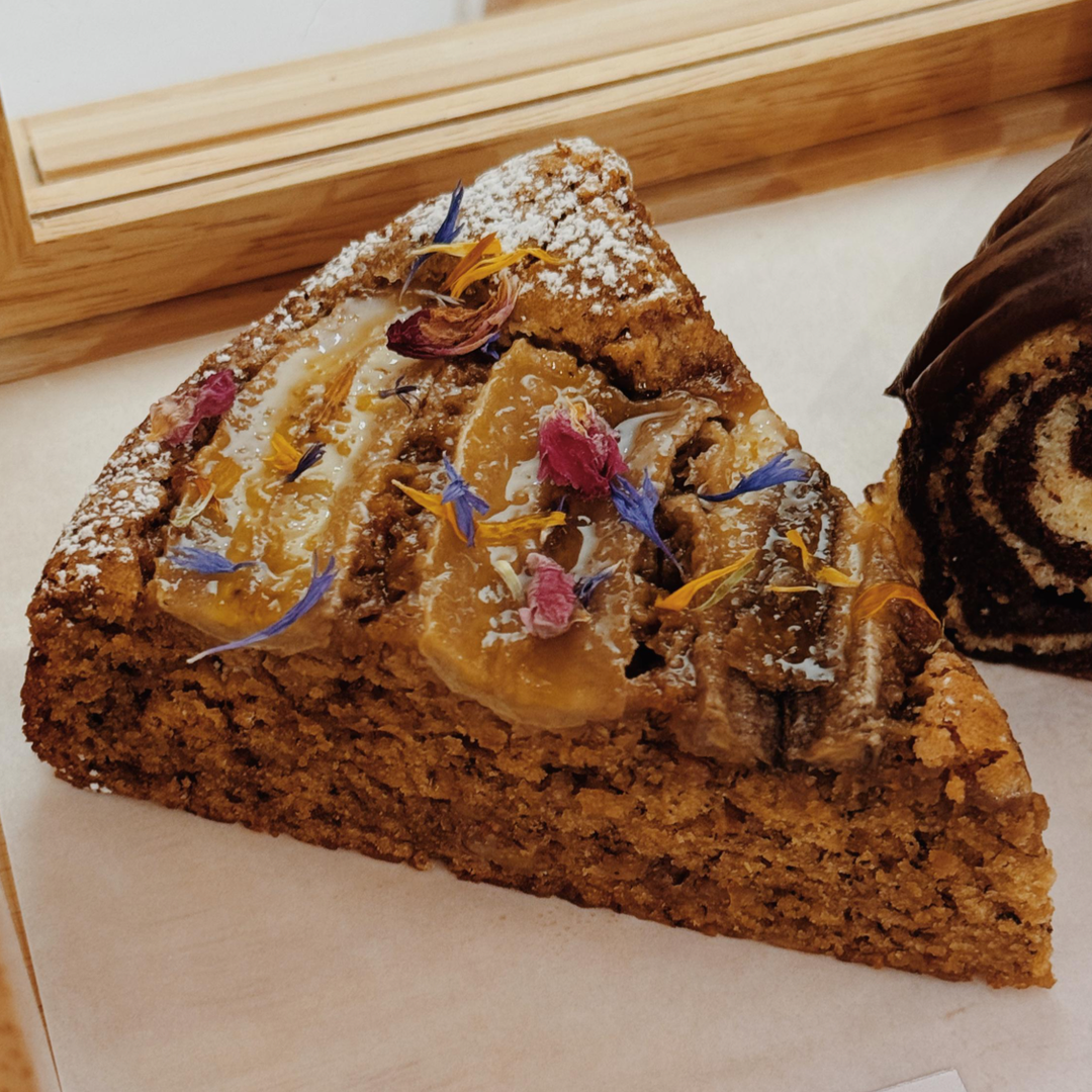 Tahini Banana Cake