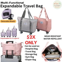 MULTI-FUNCTIONAL EXPANDABLE TRAVEL BAG WITH REMOVABLE WHEELS 