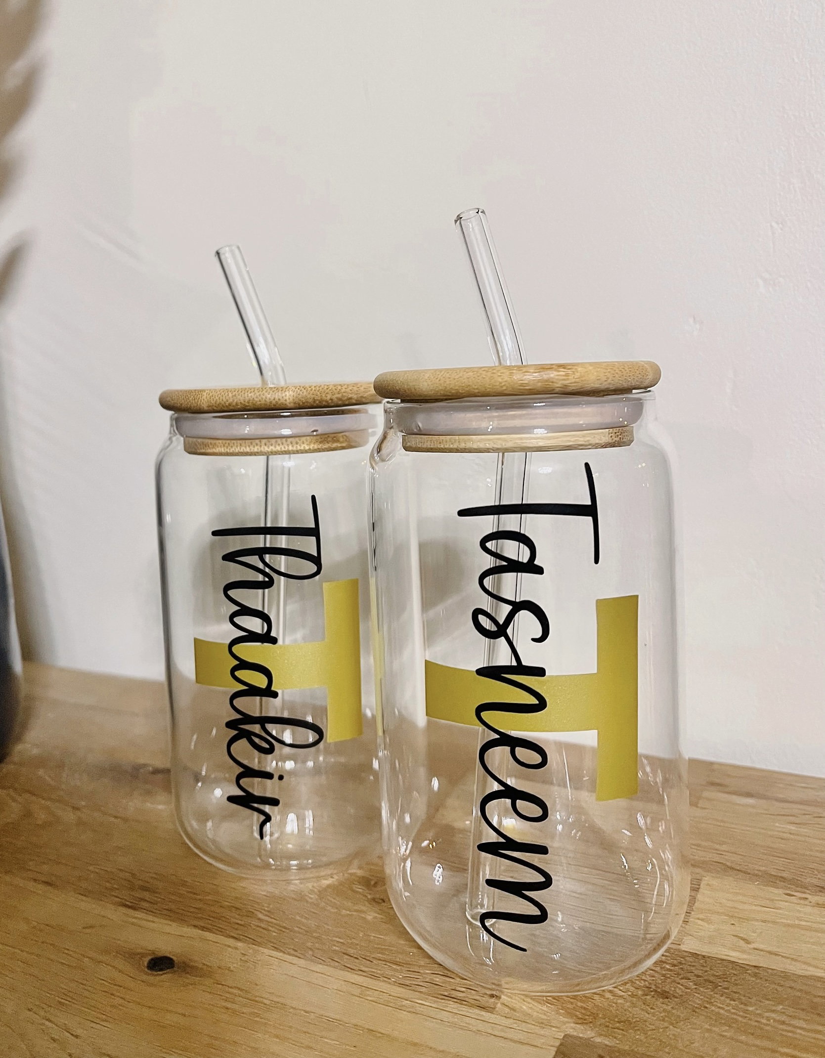 Glass Tumbler With Bamboo Lid + Straw_0