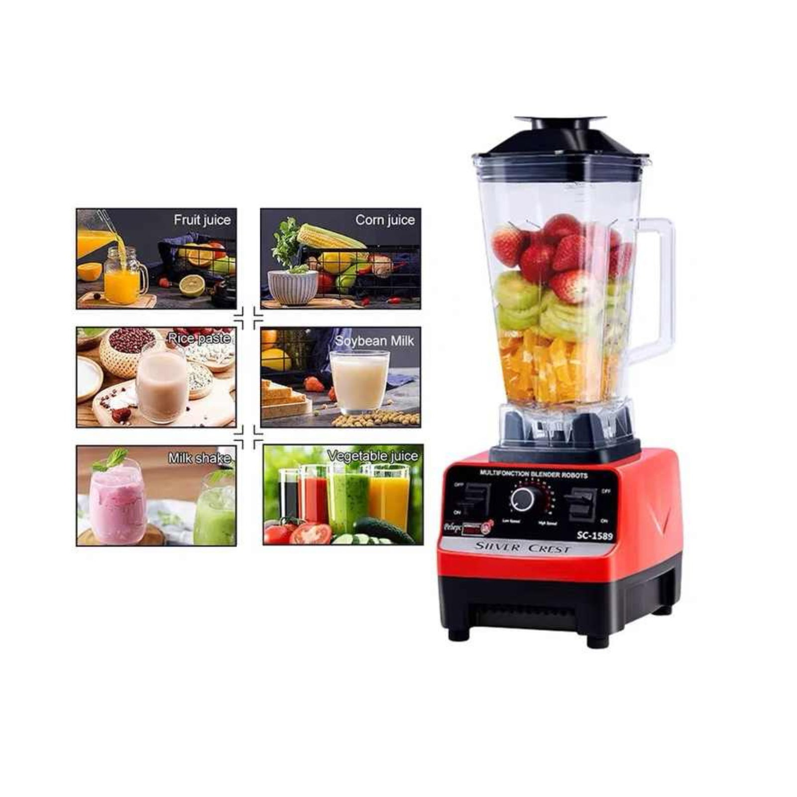 Mixeur Silver Crest 2 en 1 – Puissance 9500W + 1 Découpe-légume OFFERT !_9