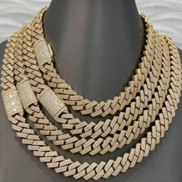 VVS Cuban Chain 14MM 27.40 ct 10k 14k 18k 