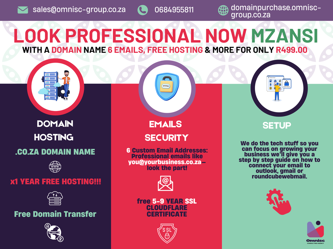 1 Domain +12 Month Hosting+ SSL + Free Migration + 6 Emails