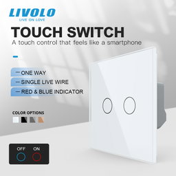 Panneau simple 2 commandes blanc