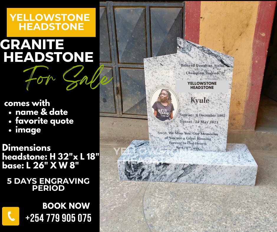 Granite memorial headstone tombstone